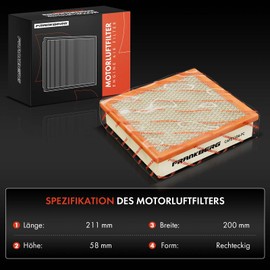 Frankberg 2 x Air Filter Petrol/Diesel Compatible with Corsa D S07 1.0L-1.7L 2006-2014 Corsa D Box/Hatchback S07 1.0L 1.2L 2006-2014 Punto 1.4L 2010-2012 Replace# 55184249