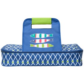 C.R. Gibson Beach House and Nautical Décor Fish Themed Insulated Food and Casserole Dish Carrier, 14" W x 20" L x 3.25" D
