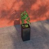 Pemberly Row Fiberstone and MGO Clay Tall Square Planter Black
