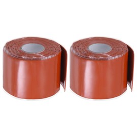 HARFINGTON 2 Rolls Self Fusing Silicone Tape 2" x 10ft x 0.04" Waterproof Sealing Plumbing Rubber Tape for Water Pipe Hose Leak Silicone Grip Repair Seal, Red