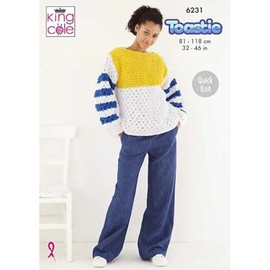 King Cole Ladies Knitting Pattern Women’s Sweater & Cardigan (6231)