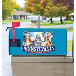 Pennsylvania Design D Souvenir Magnetic Mailbox Cover