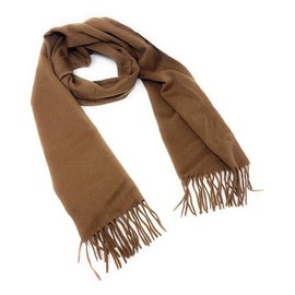 70% Cashmere 30% Wool Unisex Winter Scarf - Vicuna Brown
