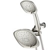 AquaDance Luxury Square High-Pressure Giant 7.3" Rain Shower Head/Handheld Spa
