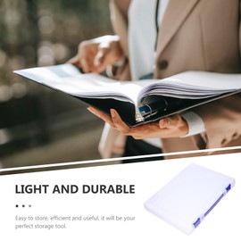 Operitacx A4 Box Photo Organiser Box Photo Storage Box Portable Project Case Magazine Organiser Box Scrapbook Paper Box Envelope Protection A4 File Box Office PP Books