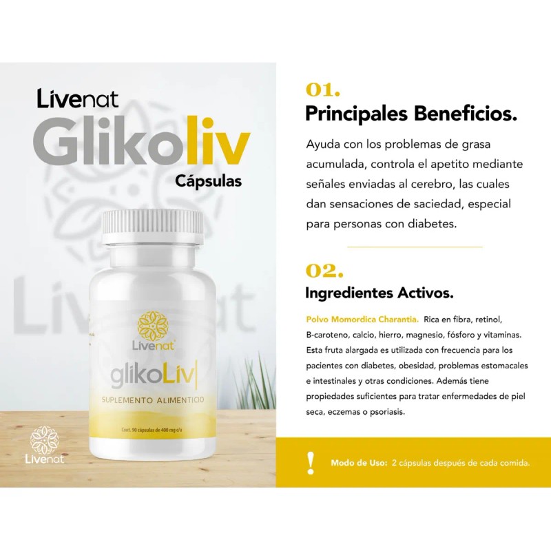 Glikoliv Control Glucosa Control De Acantosis Sin Sabor