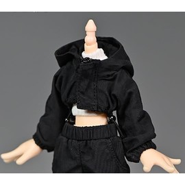 [TOYBARJAPAN] 1/12 Scale Action Figure, Special Offer, Compatible with TBLeague, Functional Short Jacket (Head, Body, Shoes and Other Clothes Not Included) (Black)