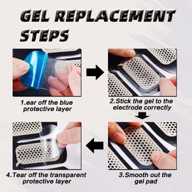 LELTLIMH 50 Pcs/25 Packs Gel Pads for ABS Stimulator Training Replacement Muscle Trainer Accessory for Ab Workout Toning Belt Blue