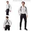 2 Clips Men's Suspenders X-Back Clip-On Elastic Braces for Formal