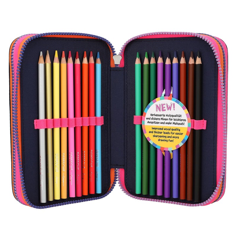 Depesche 12597 TOPModel Night Light Filled 3-Compartment Pencil Case with