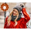 MFAZ Morefaz Ltd Women's Winter Beanie Hat & Scarf Knitted