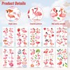 CharmBurst 10 Stück Flamingo Tattoos Kinder, Temporäre Tattoos mit Flamingo-Motiven,