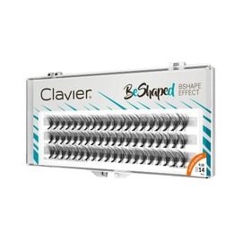 Clavier False Eyelashes in Tufts B-Curl | 10 Eyelashes in a Tuft | Various Lengths from 6 to 14 mm | Natural Looking for a Multidimensional Effect