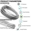 1/16" Metal Curtain Wire Hanging System, 100ft 7×7 Strands 304