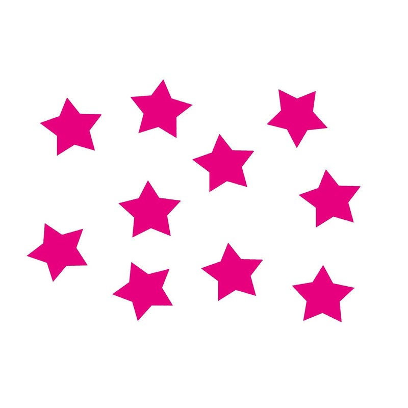 Miniblings 10 Iron-On Transfers Star 25 mm Flock Stars Colours