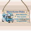 "Motorhome Rules" Sign - Fun and Playful Plaque for RV