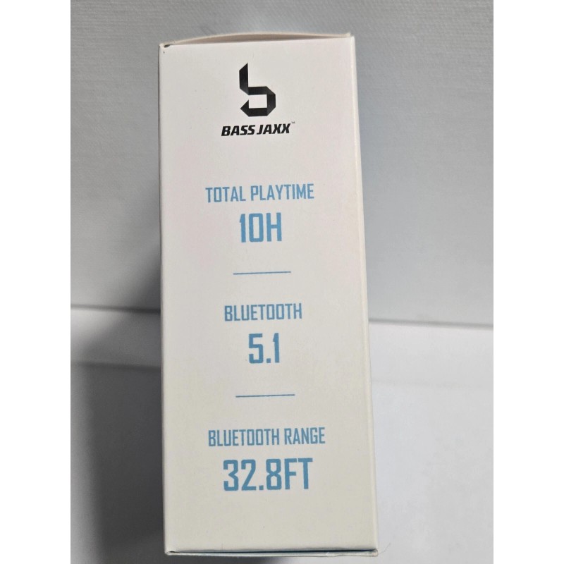 bass jaxx BlueTooth Chroma Wireless EarBuds--Blue--Brand New