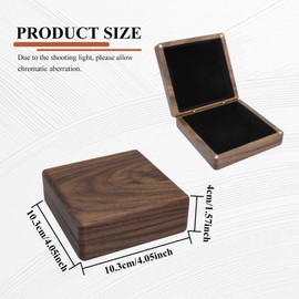 WisePoint Bracelet Boxes, Wood Bracelet Holder Bracelet Gift Box, Square Bracelet Display Case Jewelry Gift Boxes for Bracelets, Vintage Jewelry Boxes Bangle Box (black)