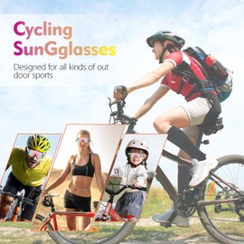 Fast Glasses Rave Cycling Glasses Polarised Sports Glasses for Men Women Cycling Glasses TR90 Frame Sports Sunglasses UV400 Protection Clear Protective Glasses for Fishing Bicycle Golf Running MTB Ski