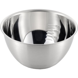 Yoshikawa SJ1394 Bowl, Silver, 7.9 inches (20 cm), Graduated, Fits Just