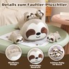 SQEQE Sloth Stuffed Animals with 4 Babies in Her Tummy,