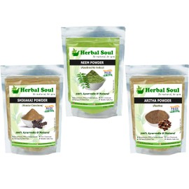 Herbal Soul Combo Of Reetha Powder + Shikakai Powder + Indigo Powder | 300 gm