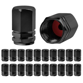 20 Pcs Hex Aluminum Alloy Tire Valve Caps - Dustproof Waterproof Anti-Leak for Car SUV Bike Truck Motorcycle