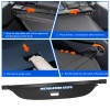 Unbranded Rear Trunk Security Shade Retractable Cargo Cover for 2021-24