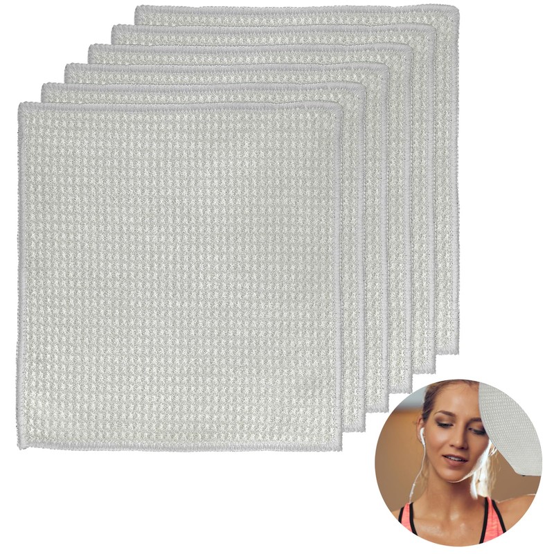 Apkpesterml 6 Pieces Microfibre Cleaning Cloths, Black Microfibre Cloths, Barista