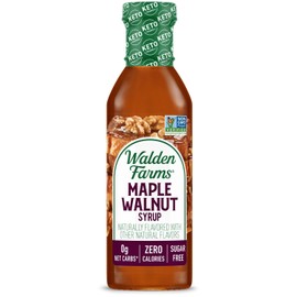 Walden Farms Maple Walnut Syrup – Perfect for Pancakes, Waffles, Desserts – Zero Calorie, Sugar-Free, Low Carb, Keto-Friendly, Gluten-Free, Vegan – 12 oz Bottle