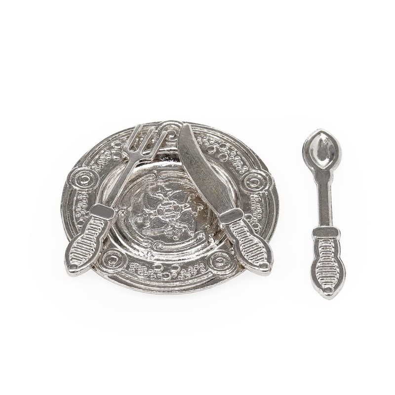 Odoria 1/12 Scale Miniature Cutlery Set Dollhouse Accessories, 4Pcs