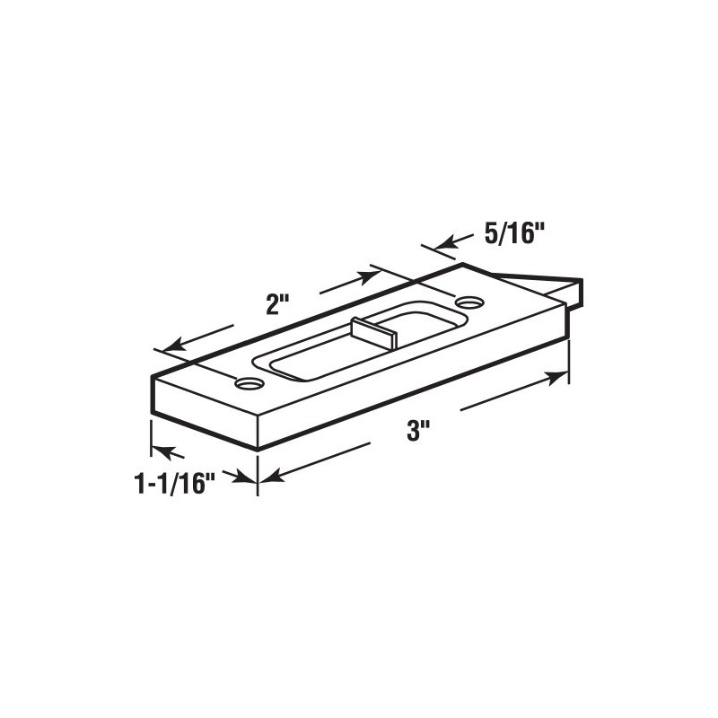 Prime-Line F 2598 White Vinyl Vertical Hung Sliding Window Lock