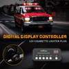 XRIDONSEN 2x 17 inch Red White Emergency Lights for Vehicles