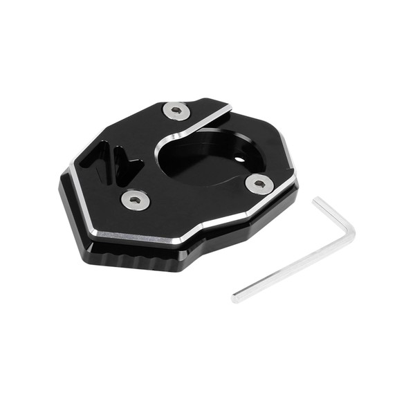 Hihaha Motorbike CNC Kickstand Side Stand Extension Pad Black for