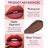 Rose Pink Matte Lip Liner, Waterproof Lip Liner Pencil, Women