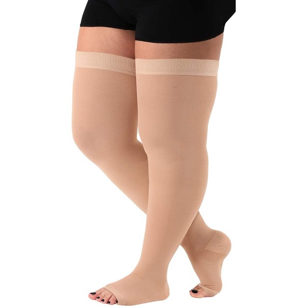 Made in USA - Thigh High Compression Stockings 20-30mmHg for Women and Men