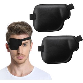 Medical Eye Patch Set, 2 Pieces, Left and Right, 3D Adjustable, for Postoperative Recovery and Strabismus