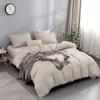 Bowavat Pom Pom Fringe Duvet Cover King Size,100% Washed Microfiber