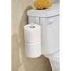 InterDesign Classico Over-The-Tank Tissue Roll Reserve, Pearl White