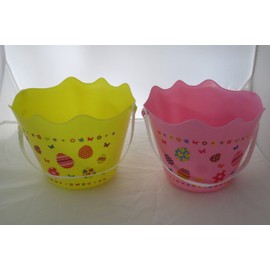 BIG CITY BARGAINS 3 Pack of Easter Bucket Size 8 x 6.5 Tall