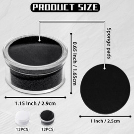 Koceci 24 PCS Small Display Box Clear Storage Containers Gemstone Display Case Round Containers Box Jewelry Organizer Container with Sponge Mat (White and Black)