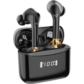 Wireless Earbuds, Bluetooth 5.3 Headphones 4 Built-in Microphones ENC Noise Cancelling Earphones 13mm Drivers Big Bass Stereo, LED Power Display 42H Playtime USB-C, IP7 Waterproof in Ear buds(New Gen)