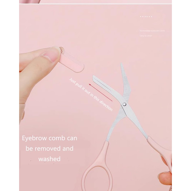 Eyebrow Scissors with Comb,Eyebrow Scissors,Eyebrow Trimmer Tool,Eyebrow with Comb for