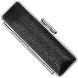 No.3 Stamp Shop Stamp Case, Vermilion Bamboo Stylish Luxury Cowhide Leather Seal Case (Black Red) 0.41 inch (10.5 mm) 0.4 inch (12.0 mm) / 0.5 inch (13.5 mm) / 0.6 inch (15.0 mm) / 0.6 inch (16.5 mm)