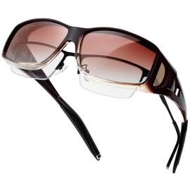 KANASTAL Fit-Over Sunglasses, Can Be Hung Over Glasses, Polarized UV400, UV Protection, For Driving, Fishing, Sports, Men, Women
