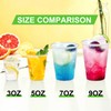 Huifany 600 Pack 7 oz Plastic Cups, Rimmed Disposable Cold