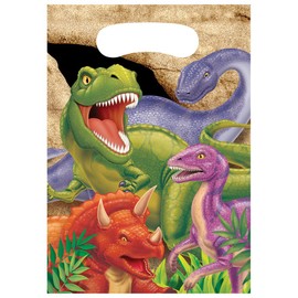 Creative Converting 96-Count Dino Blast Plastic Party Favor Bags