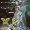 Green Butterfly Studs Earrings Women 925 Sterling Silver Animal Butterflies