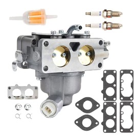 791230 Carburetor for B&S V-Twin 4 Cycle 20Hp 21Hp 22Hp 23Hp 24Hp 25Hp with Gasket & Carbon Dirt Jet Cleaner Tool Kit Vertical Engines - Replace # 799230 699709 499804 405777