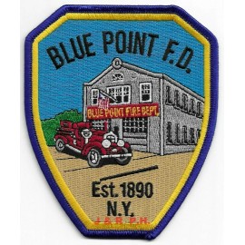Blue Point  "1890" fire dept., New York  (3.75" x 4.5" size)  fire patch